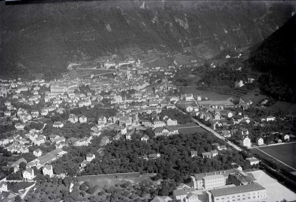 ETH-BIB-Chur v. W. aus 200 m-Inlandflüge-LBS MH01-003913