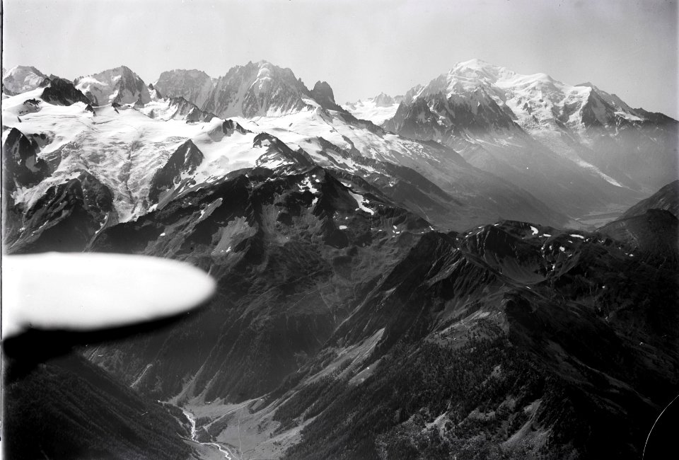 ETH-BIB-Col de Balme, Ornygletscher, Mont Blanc v. N. aus 3300 m-Inlandflüge-LBS MH01-005202