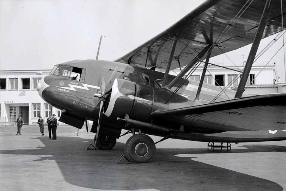 ETH-BIB-Curtiss AT-32C Condor, CH-170 am Boden in Dübendorf-Inlandflüge-LBS MH05-32-11