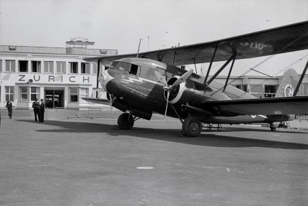 ETH-BIB-Curtiss AT-32C Condor, CH-170 am Boden in Dübendorf-Inlandflüge-LBS MH05-32-10