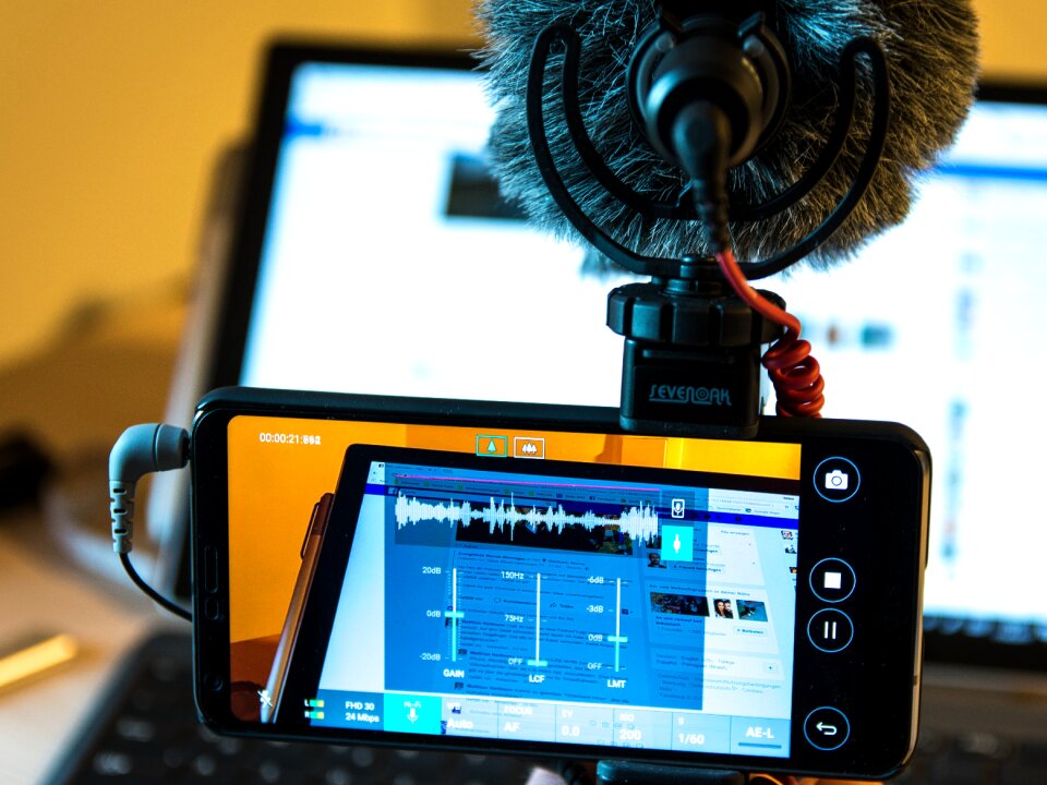 Video recording microphone
