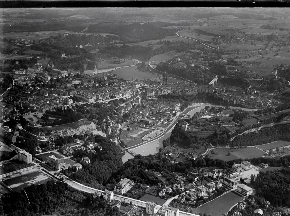 ETH-BIB-Fribourg v. S. W. aus 200 m-Inlandflüge-LBS MH01-005118