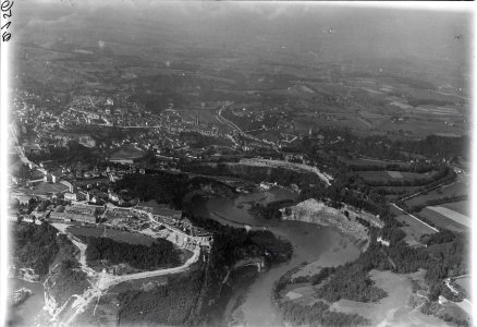ETH-BIB-Fribourg, Übersicht, Lac de Pérolles v. S. aus 500 m-Inlandflüge-LBS MH01-002156