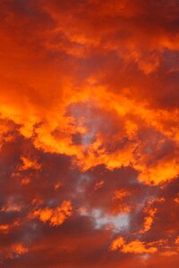 Orange clouds sky photo