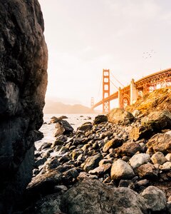 Rocks coast sea photo