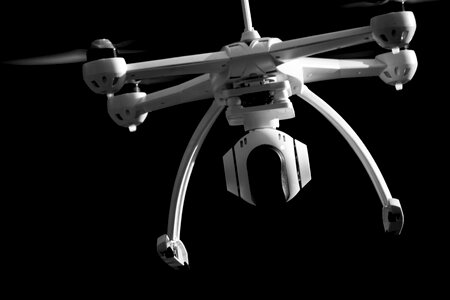 Black background flying machine rc