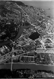 ETH-BIB-Genf = Genève, Plaine de Plainpalais, La Jonction, abattoirs, Cornavin aus 600 m-Inlandflüge-LBS MH01-000739