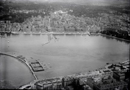 ETH-BIB-Genf = Genève, Quai du Mont Blanc, Bains aus 200 m-Inlandflüge-LBS MH01-004593
