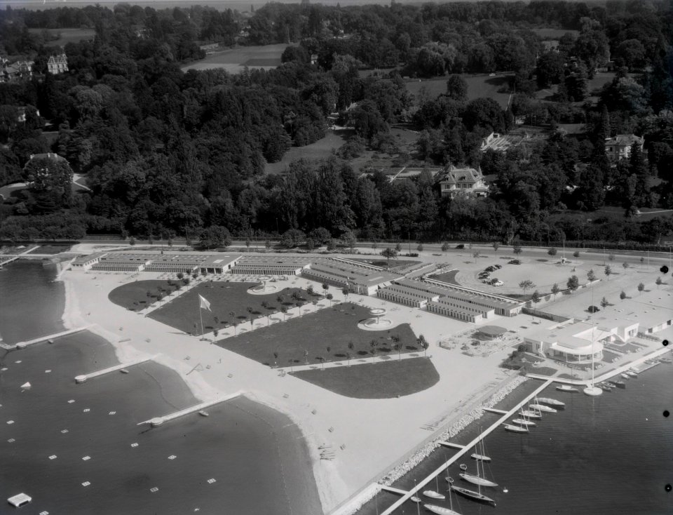 ETH-BIB-Genf = Genève, Les Eaux-Vives plage, Strandbad-Inlandflüge-LBS MH03-0296