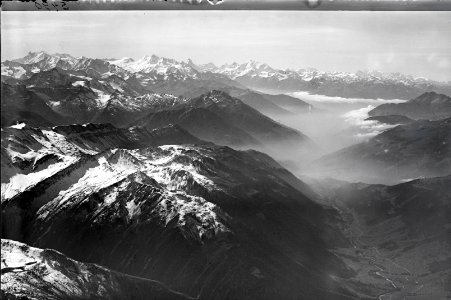 ETH-BIB-Goms, Brudelhorn, Blinnenhorn, Oberwallis, Monte Rosa, Mischabelgruppe, Matterhorn, Weisshorn-Inlandflüge-LBS MH01-005490