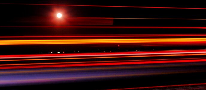 Night road traffic photo