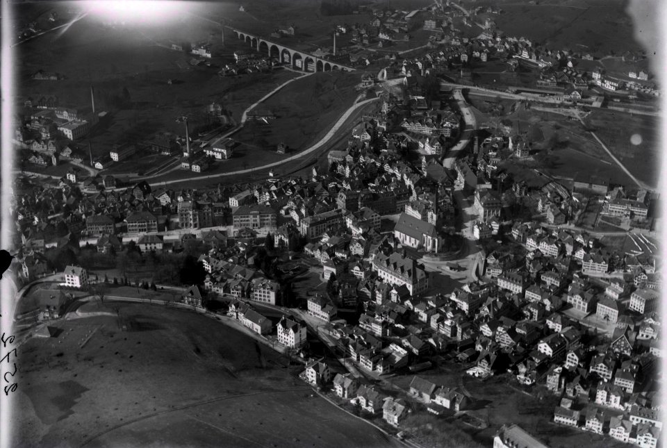 ETH-BIB-Herisau, Zentrum aus 200 m-Inlandflüge-LBS MH01-002572
