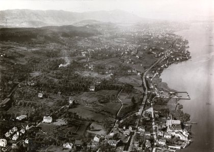 ETH-BIB-Horgen, Fabrik Seehaus, Oberrieden, Thalwil, Uetliberg v. S. O. aus 400 m-Inlandflüge-LBS MH01-004934-AL