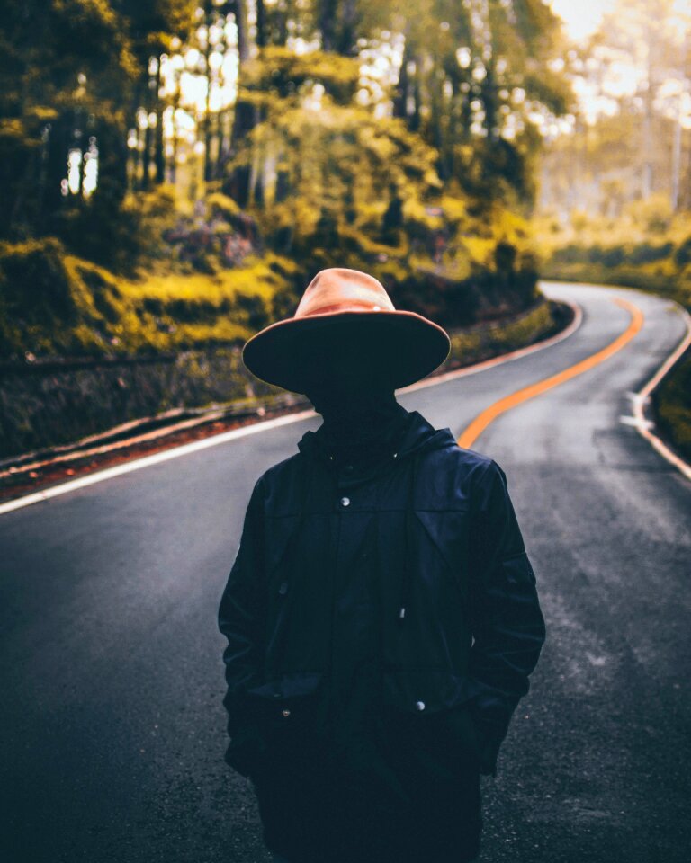 Dark blur road