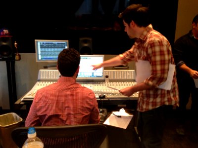 Getting the audio just right. (12123791884)