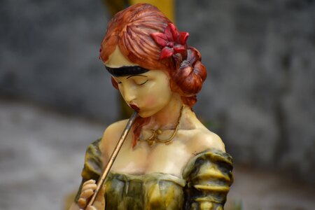 Woman red hair figurine