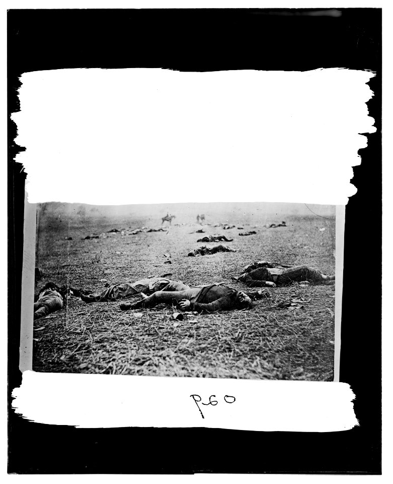 Gettysburg, Pennsylvania. Bodies of dead on right of Federal line LOC cwpb.00858