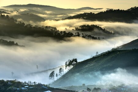 Landscape asia hills photo