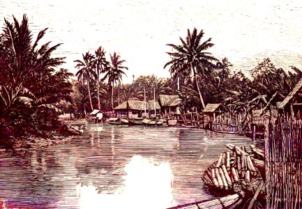 Gezicht op de rivier van Deli