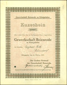 Gewerkschaft Beienrode 1923