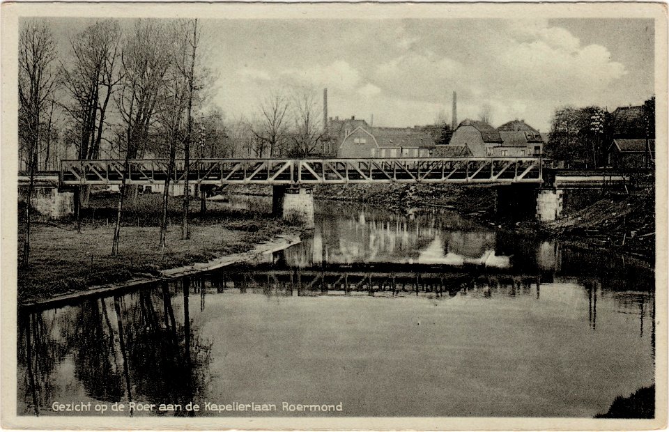 Gezicht op de Roer aan de Kapellerlaan Roermond 4168 recto