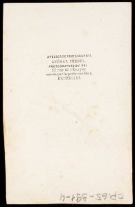 Ghémar, Frères - carte de visite, achterzijde (P 1965 0391 0004)