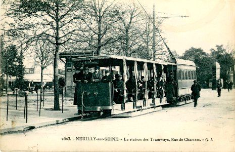 GI 2603 - NEUILLY - La station des Tramways, rue de Chartes