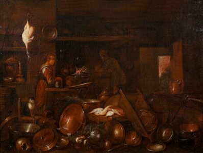 Gian Domenico Valentino (Valentini) Interno di cucina