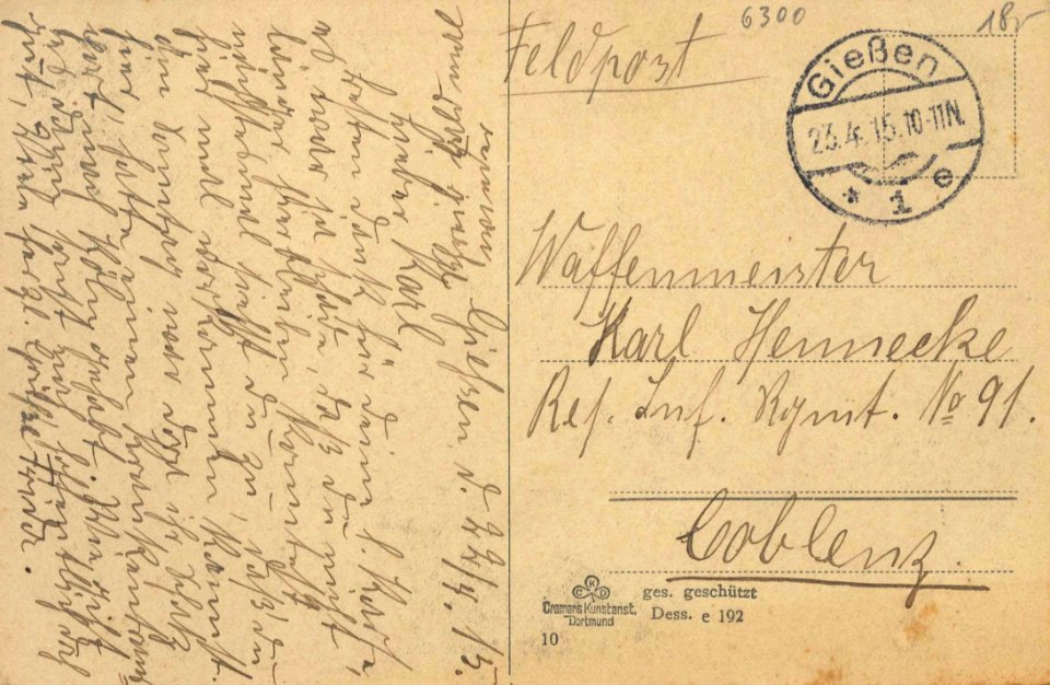 Gießen, Hessen - Augenklinik (back) (Zeno Ansichtskarten)