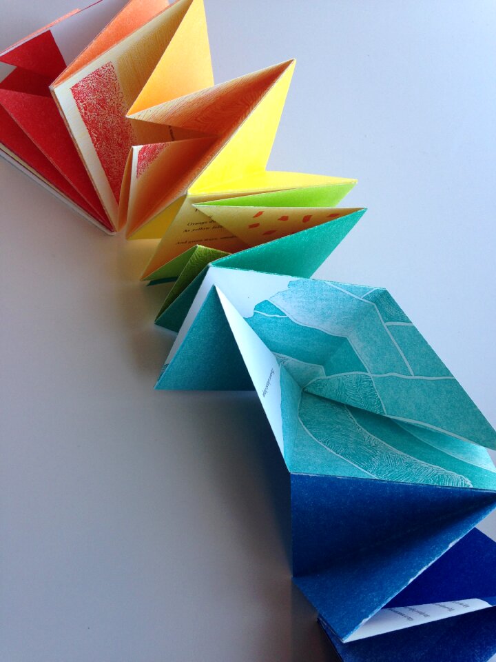 Paper creativity blue rainbow