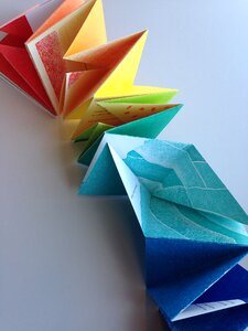 Paper creativity blue rainbow