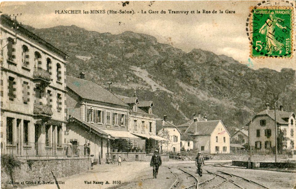 Gillet - PLANCHER-les-MINES - La Gare du Tramway et la Rue de la Gare photo