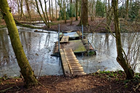 Bridge crossing moat
