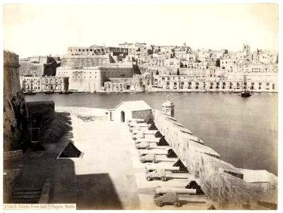 Giorgio Sommer, Valletta from fort St Angelo, Malta (No. 1416)