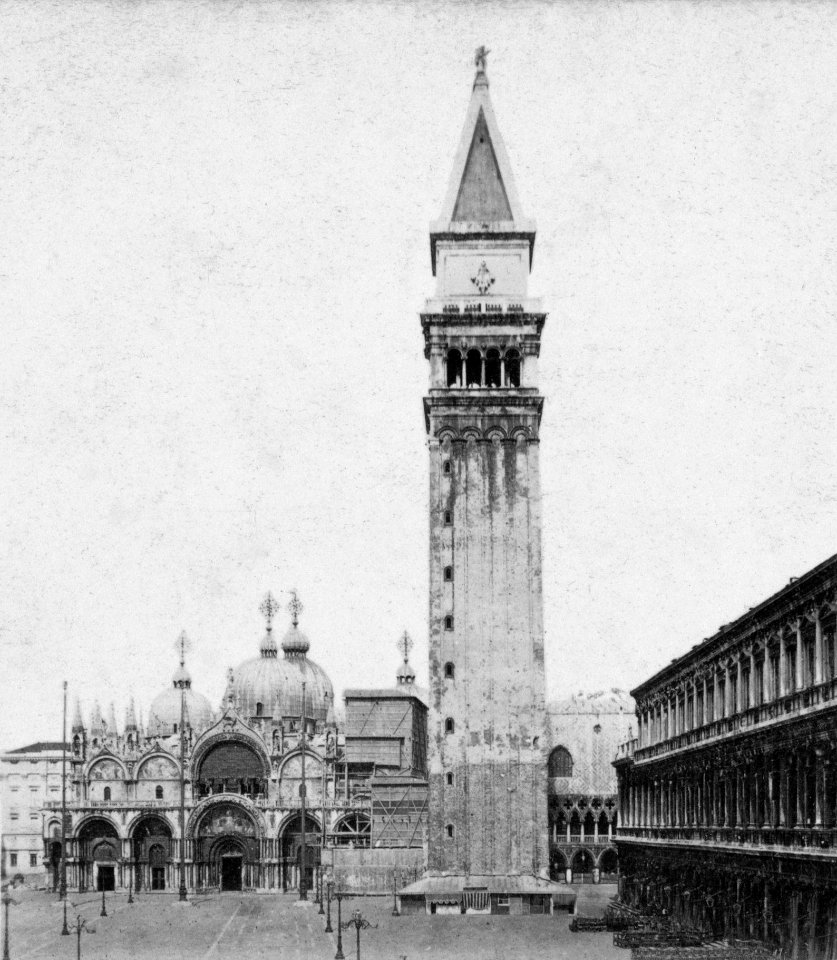 Giorgio Sommer - Markusturm in Venedig 1