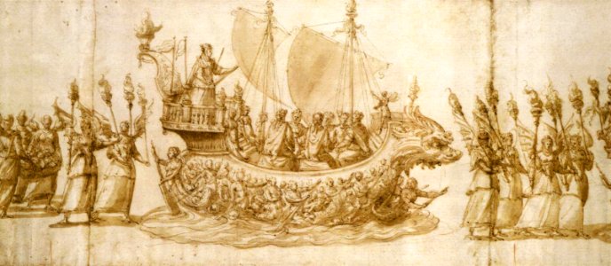 Giovanni Battista Fontana - Design for a Festival Entry (detail) - WGA07978