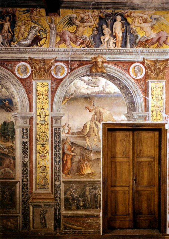 Giovanni Maria Falconetto, Mantua, Palazzo d'Arco, Sala dello Zodiaco, Sign of Pisces