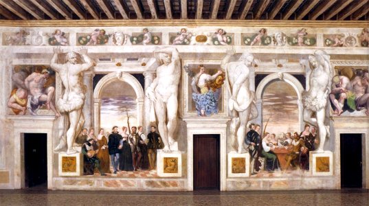 Giovanni Antonio Fasolo, Villa Caldogno, Invitation to Dance - Playing Cards