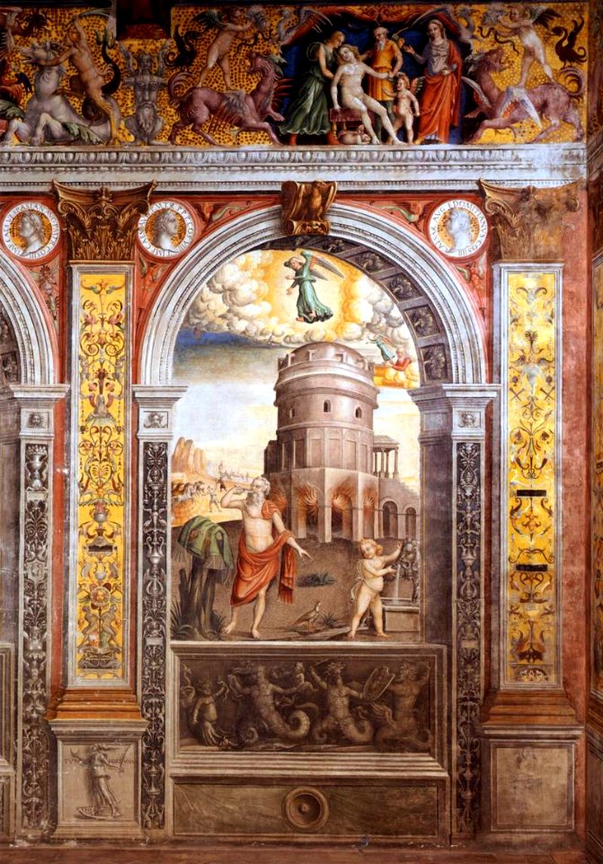 Giovanni Maria Falconetto, Mantua, Palazzo d'Arco, Sala dello Zodiaco, Sign of Virgo
