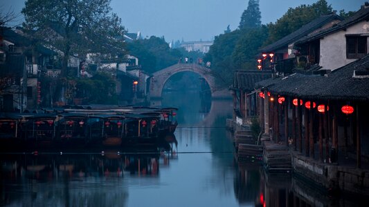 Canal water floating