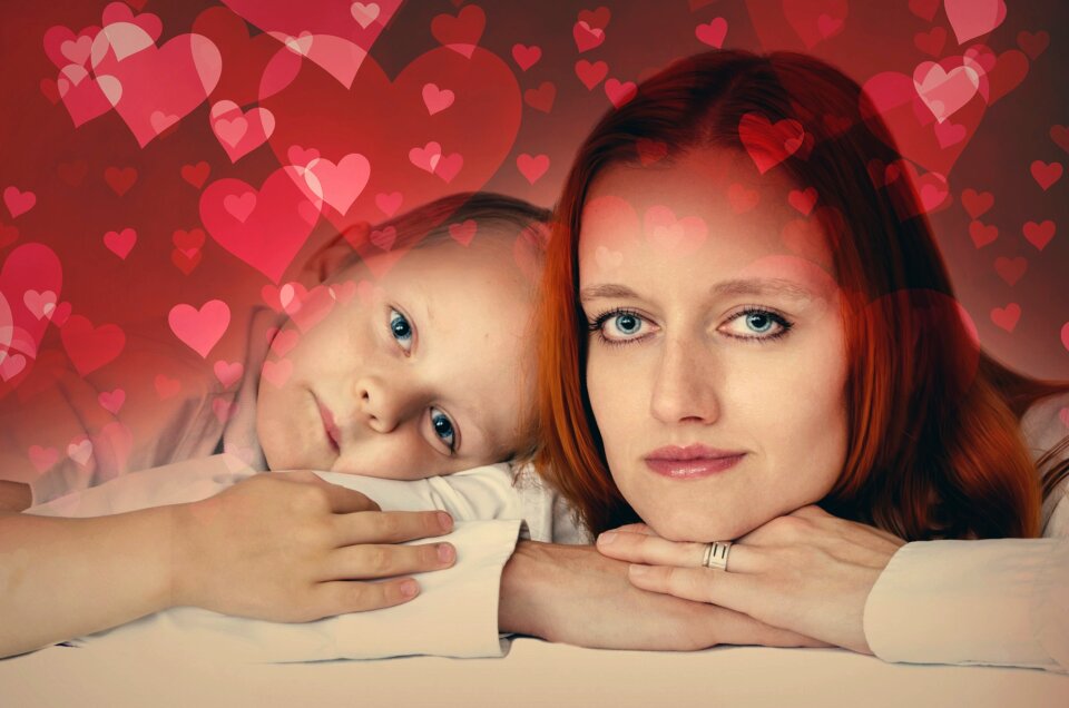 Mother happy together