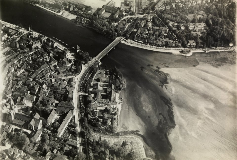 ETH-BIB-Konstanz, Rheineinmündung aus 300 m-Inlandflüge-LBS MH01-002696