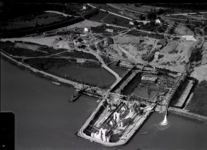 ETH-BIB-Klingnau, Kraftwerk an der Aare im Bau-Inlandflüge-LBS MH03-0464