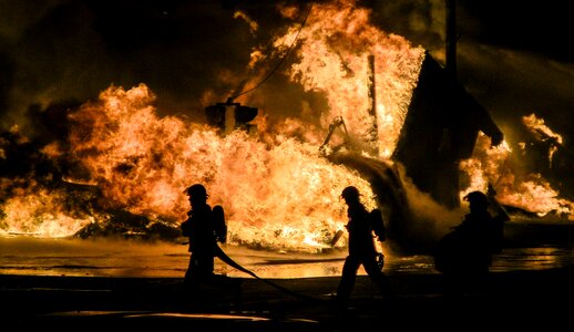 Fire outdoors silhouette photo