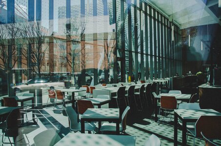 Table chairs restaurant photo