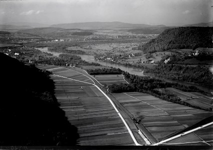 ETH-BIB-Lauffohr, Turgi, Windisch, Kestenberg, Aare v. N. O. aus 300 m-Inlandflüge-LBS MH01-004520