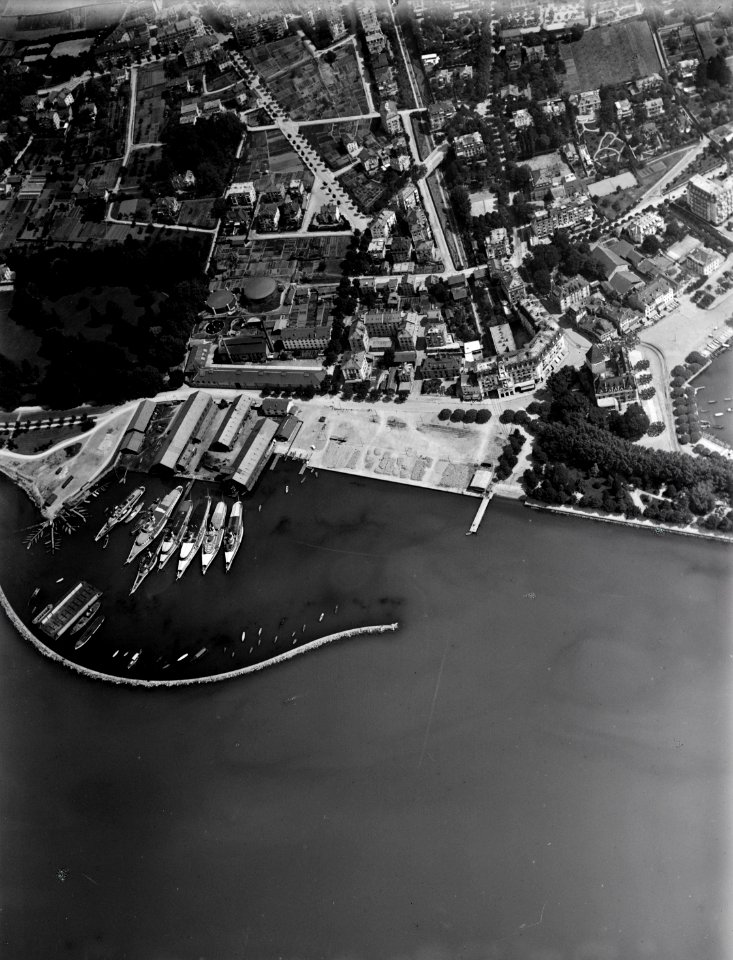 ETH-BIB-Lausanne-Ouchy, Hafen v. S. aus 400 m-Inlandflüge-LBS MH01-000725