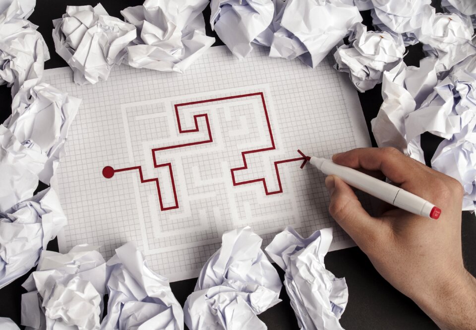 Paper solutions maze