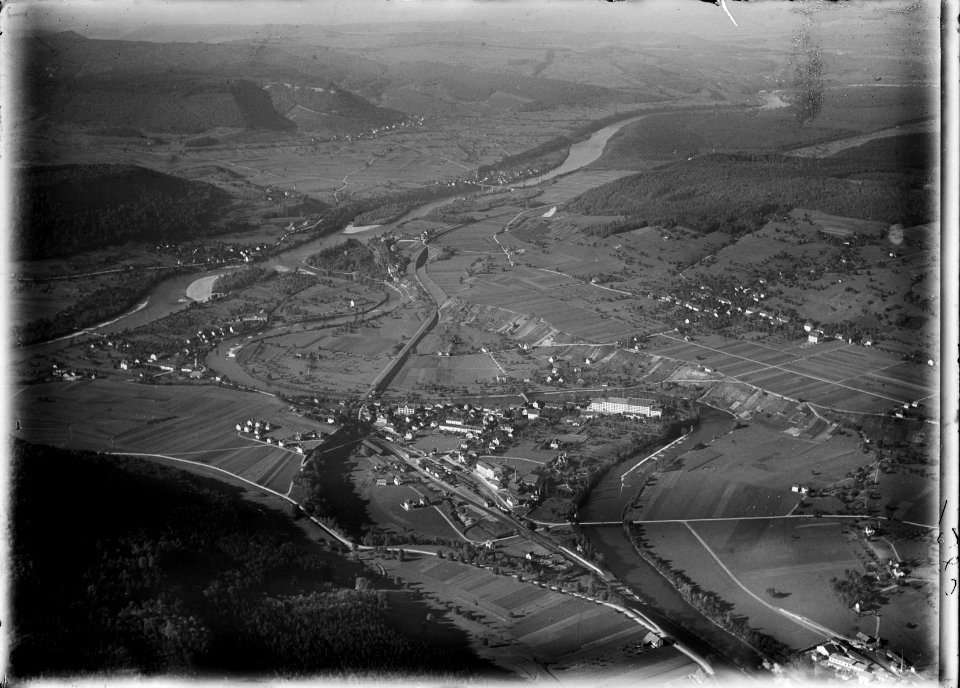 ETH-BIB-Limmat und Aare bei Turgi, Untersiggenthal v. S. O. aus 1000 m-Inlandflüge-LBS MH01-001286
