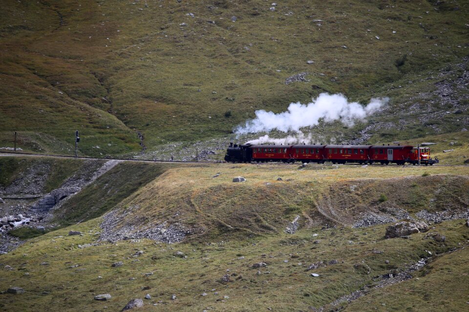 Alpine locomotive steam train